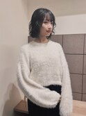 春パーマヘルシースタイルアッシュブラック