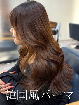 アミー 池袋(Ammy) コテ巻き風パーマ /韓国風パーマ/ココアブラウン/レイヤー