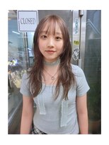 ノラ シブヤ(NORA)&nbsp;ハッシュカットライリーカラー寒色ベージュハイレイヤーウルフ