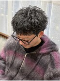 ダウンバングショート　ツイストスパイラルパーマ　メンズパーマ