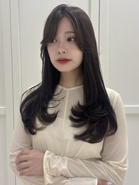 ソア 並木坂(Soa) 韓国ヘア/前髪カット/レイヤーカット/ベージュ/ミディアム