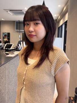 コージーベルベット(Cosy Velvet) ワインレッド×レイヤーカット