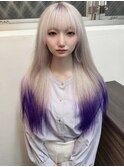 ホワイトデザインカラー ホワイトカラー パープルデザイン
