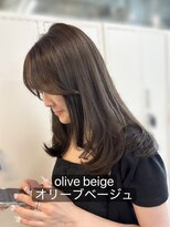 アリュウル 表参道 青山(Allure) ブリーチ無しダブルカラー◎柔らかオリーブベージュ 佐藤