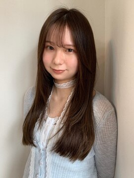 アンニュ(annuy) 髪質改善 シースルー ブラウンベージュ 艶髪 美髪 縮毛矯正 20代