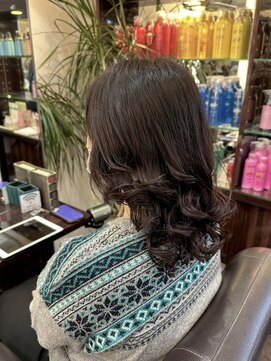 キャラ 池袋本店(CHARA) パーマがいつもかからない猫っ毛さんにコテ巻き風パーマ【貴也】