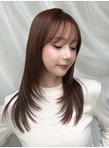 レイヤーカットハッシュカット透明感カラー（AI-19）