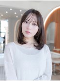 デザインカラー/レイヤーカット/ウェットヘア/オリーブベージュ