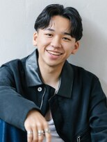 ハク 銀座(HAK.) Men's/メンズカット/センターパート/センター分け/黒髪/まゆげ