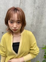 フラミューム たまプラーザ(flammeum)&nbsp;オレンジベージュ×ウルフボブ【たまプラーザ】