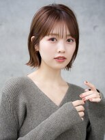 エインアンリー 表参道(AIN.ANLY.)&nbsp;大人可愛い前髪あり耳掛け外ハネボブ20代30代40代