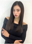*ストレートロング/暗髪ストレート/レイヤースタイル