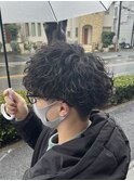 MEN’S HAIRハイライトマッシュパーマ〈理容室〉東浦和メンズ