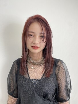 エクラヘアーズボウグループ(eclat hair’s BEAU group) ボルドーカラー＋顔まわりレイヤー