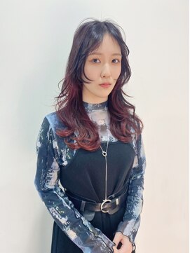 ギグスダブル 栄店(gigs double) グラデーションウルフ/レッド