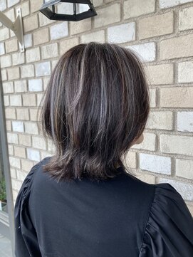 ヘアー クラージュ(hair courage) コントラストハイライト/グレージュカラー