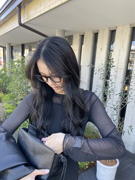 エッファセ 北本店(efface) ロング×透明感アッシュ×アッシュブラック×レイヤーロング