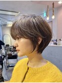 大人可愛い20代30代40代丸みショートボブ