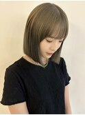 ☆透明感グレージュカラー シルバーグレージュ ブリーチなし