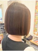 ナチュラルボブ/艶ボブ/マロンブラウン/美髪/日吉