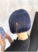ニュアンスカラー/ブルーブラック/大人ショート/大人ボブ