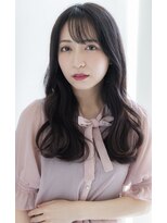 アリエッタ アザブ(ARIETTA AZABU)&nbsp;大人可愛い韓国式小顔２WAYバングレイヤーカット　黒髪ロング
