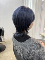 エトネ ヘアーサロン 仙台駅前(eTONe hair salon)&nbsp;ウルフレイヤー×cobalt blue