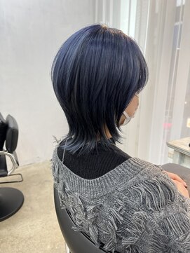 エトネ ヘアーサロン 仙台駅前(eTONe hair salon) ウルフレイヤー×cobalt blue