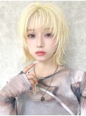 【La fith】外ハネボブ×ケアブリーチ×ホワイトブロンド