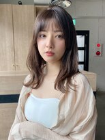 エトラ 渋谷店(etora)&nbsp;小顔 前髪 レイヤーカット 暗めカラー デザインカラー"