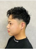 ウェットアップバング×フェード/メンズカット/刈り上げ/メンズ