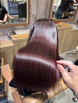 ブリーチ無しピンクカラー/暖色カラー