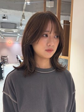 ラミエ バイ メルト 吉祥寺(lamie by melt) 小川/ブリーチなしwカラーヘーゼルベージュミディアムレイヤー