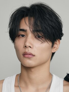 フィフス(fifth) 原宿ニュアンスパーマメンズカットセンターパート刈り上げなし