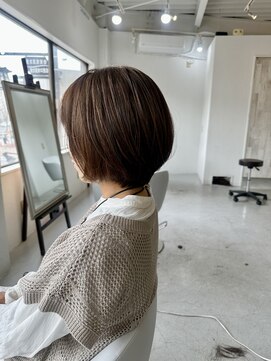 ソイクフ(SOY KUFU) 大人可愛い20代30代40代◎白髪ぼかしハイライトショートボブ