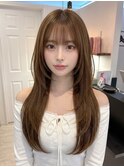 ナチュラルブラウン/秋カラー/髪質改善/レイヤーカット/池袋
