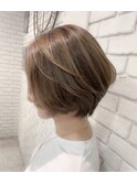 【リアルサロンワーク】ショートボブ×3Dハイライト