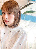 シー バイ ロンド 新宿(Sea by Lond)&nbsp;【韓国ヘア】手ぐしでまとまるナチュラルボブ☆大人ベージュ