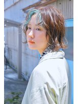 スリーヌーン(THREE noon)&nbsp;インナーカラー　×  ボブレイヤー