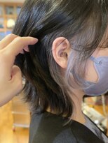 オーガニックマインド 坂戸 鶴ヶ島(organic+mind)&nbsp;20代30代大人可愛いインナーカラー×外ハネ耳掛け小顔ミディ