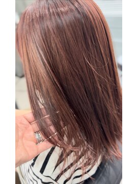 クラッチバイシオンアグリゲイト(CLUTCH by Zi-on aggregate) 外ハネロブ×ピンクブラウンカラー/モードレトロ