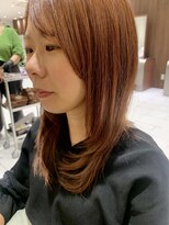 オアシスアヴェダ 東武船橋(OASIS AVEDA) 顔まわりレイヤー×ハイトーンピンクカラー
