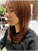 顔まわりレイヤー×ハイトーンピンクカラー