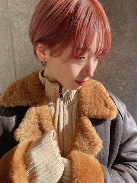 チル(CHILL) 透けるオレンジ＊韓国風ショート