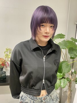クリアーオブヘアー 栄南店(CLEAR of hair) パープル×ボブウルフ