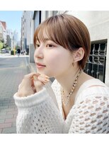 ロシェ 横浜店(loche)&nbsp;ウェットヘアオリーブベージュ×ブリーチなしダブルカラー×横浜