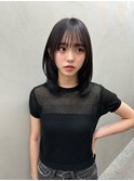 くびレイヤー前髪ありイメチェンアンブレラカラーこなれミディ