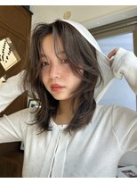 ブリンク(blink)&nbsp;ミディアムレイヤーウルフレイヤーココアグレージュ