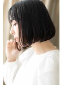 □シースルーバング黒髪切りっぱなしボブ404-2北浦和30代40代