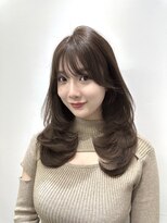 ヴィオットバイサロン(Viot by Salon)&nbsp;前髪ありグレージュ似合わせカット韓国ウェーブミディアム銀座